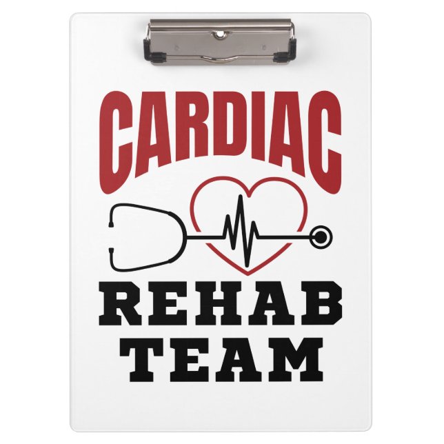 Cardiac Rehab Team Cardiologist Nurse Clipboard (Front)