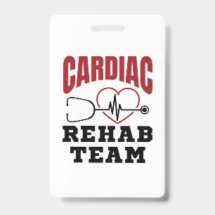 Cardiac Rehab Team Cardiologist Nurse ID Badge