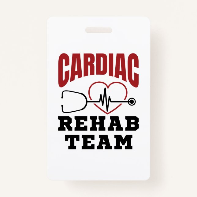 Cardiac Rehab Team Cardiologist Nurse ID Badge (Front)