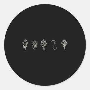 Cardiac Sonographer Cardiac Sonography Floral Classic Round Sticker