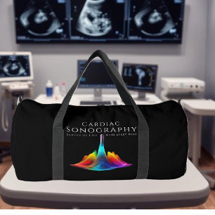 Cardiac Sonographer-Colourful Ultrasound Waves Duffle Bag