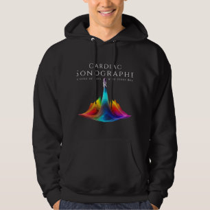 Cardiac Sonographer-Colourful Ultrasound Waves Hoodie