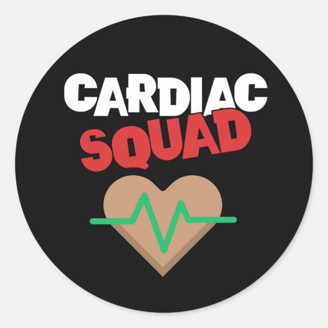 Cardiac Squad Nurse Department Classic Round Sticker (Front)