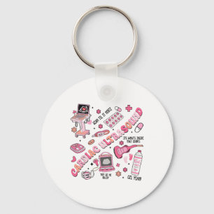 Cardiac Ultrasound Valentine For Nurse Valentine D Key Ring