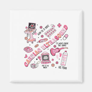 Cardiac Ultrasound Valentine For Nurse Valentine D Magnet