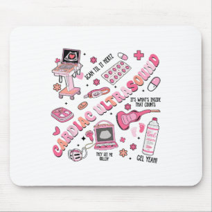 Cardiac Ultrasound Valentine For Nurse Valentine D Mouse Pad