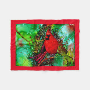 Cardianl In the Tree Fleece Blanket
