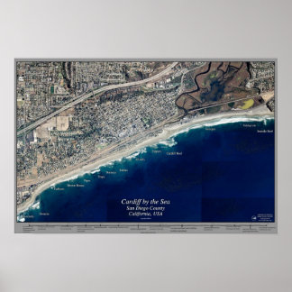 Cardiff by the Sea, California satellite poster