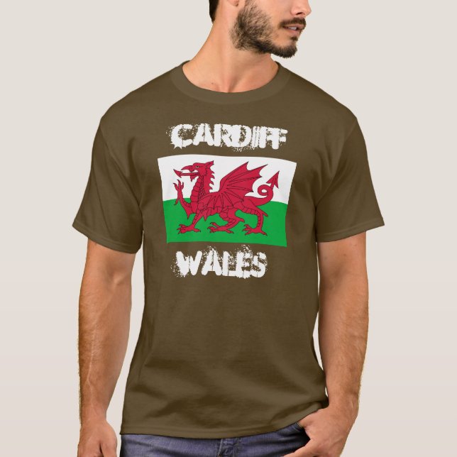 Cardiff, capital of Wales (Caerdydd) T-Shirt (Front)