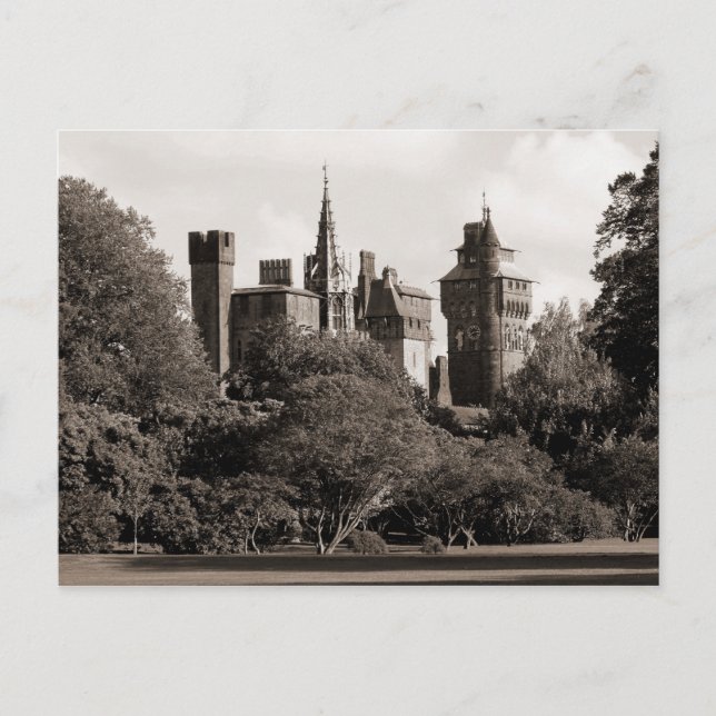 Cardiff Castle II - Sepia Postcard (Front)