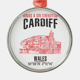 Cardiff Metal Tree Decoration