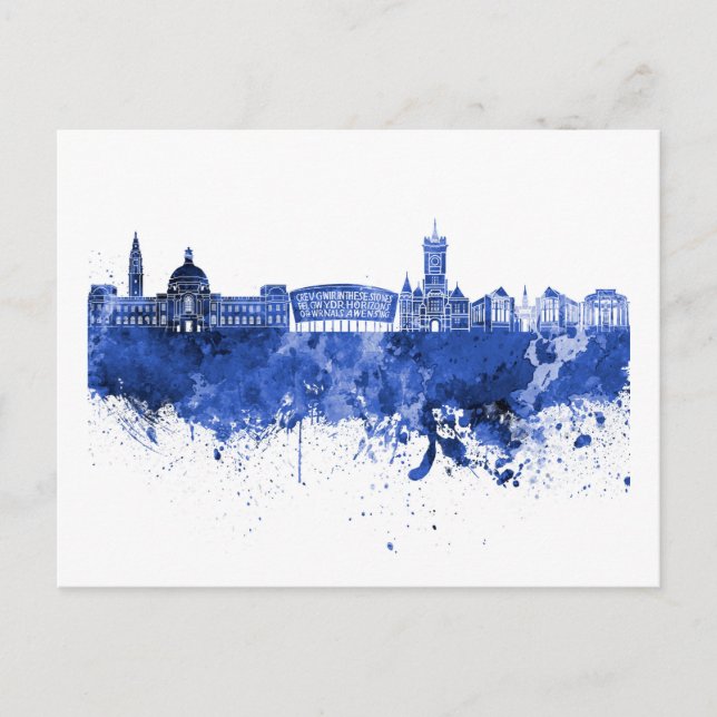Cardiff skyline postcard (Front)