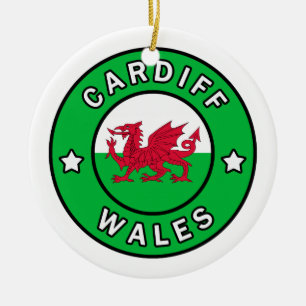 Cardiff Wales Ceramic Ornament