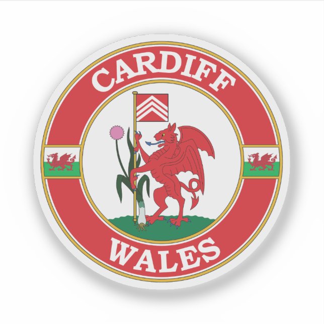 Cardiff Wales Circle Emblem (Front)