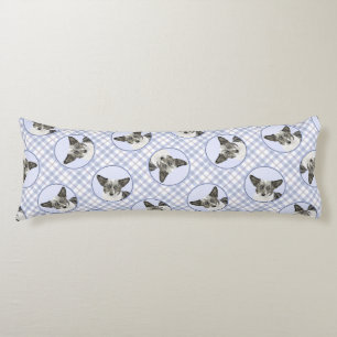Cardigan Welsh Corgi Blue Merle Painting Dog Art Body Cushion