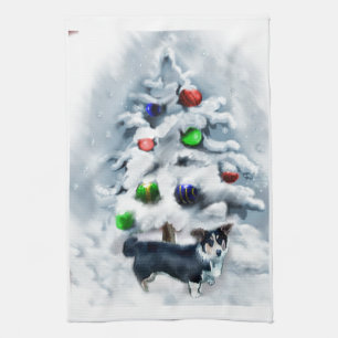 Cardigan Welsh Corgi Christmas Gifts Tea Towel