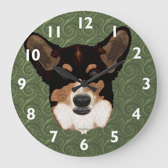 Cardigan Welsh Corgi Clock (Front)