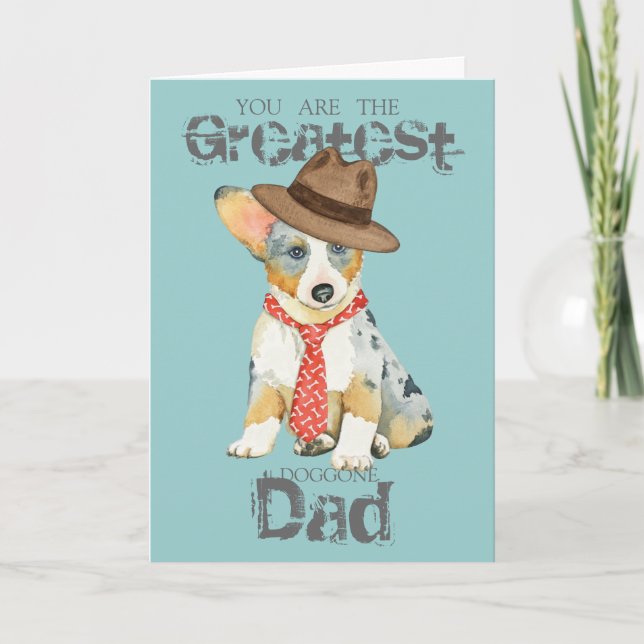 Cardigan Welsh Corgi Dad Card (Front)