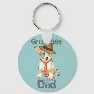 Cardigan Welsh Corgi Dad Key Ring