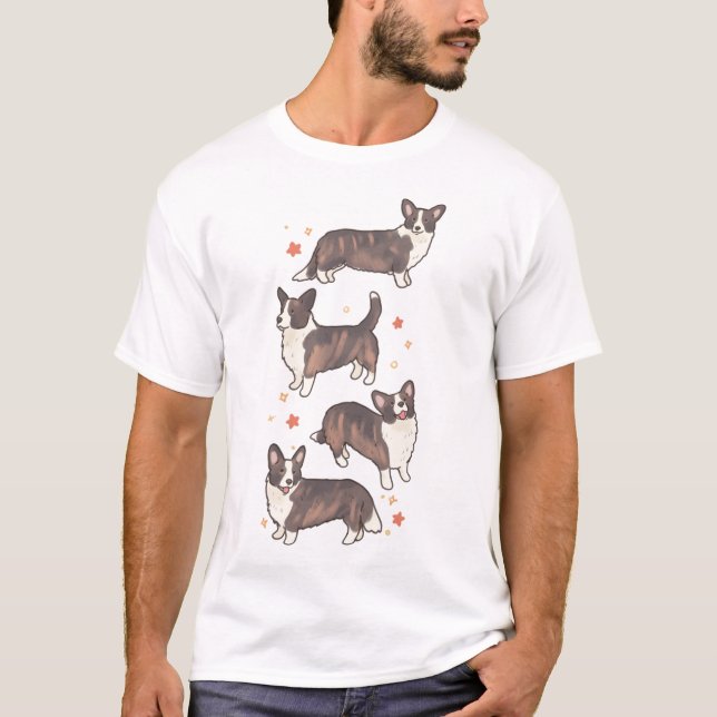 Cardigan welsh corgi dog Delight � Cute Animal Art T-Shirt (Front)