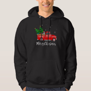 Cardigan Welsh Corgi Dog Riding Red Truck Christma Hoodie