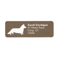 Cardigan Welsh Corgi Dog Silhouette Return Address