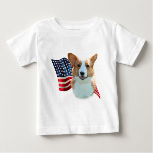 Cardigan Welsh Corgi Flag Baby T-Shirt
