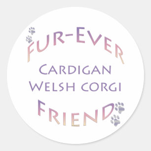 Cardigan Welsh Corgi Furever Classic Round Sticker