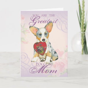 Cardigan Welsh Corgi Heart Mum Card