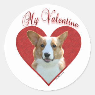 Cardigan Welsh Corgi My Valentine - Sticker