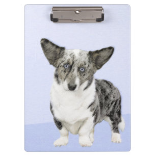 Cardigan Welsh Corgi Painting - Original Dog Art Clipboard