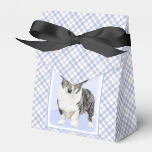 Cardigan Welsh Corgi Painting - Original Dog Art Favour Box