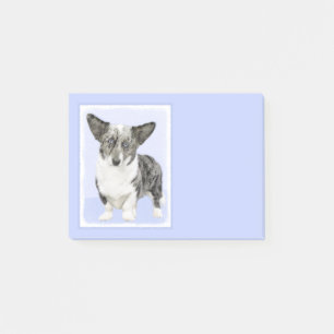 Cardigan Welsh Corgi Painting - Original Dog Art Post-it Notes