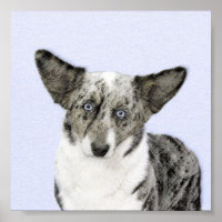 Cardigan Welsh Corgi Painting - Original Dog Art
