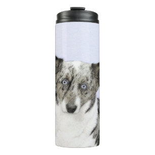 Cardigan Welsh Corgi Painting - Original Dog Art Thermal Tumbler