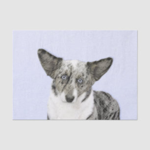 Cardigan Welsh Corgi Painting - Original Dog Art Tissue Paper