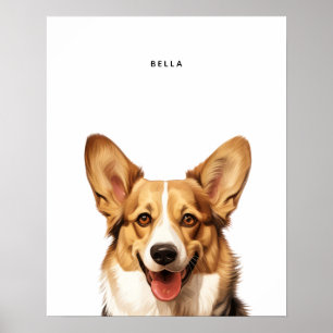 Cardigan Welsh Corgi Personalised Print