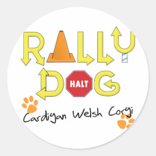 Cardigan Welsh Corgi Rally Dog Classic Round Sticker