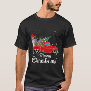 Cardigan Welsh Corgi Ride Red Truck Christmas T-Shirt