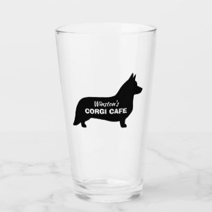 Cardigan Welsh Corgi Silhouette Custom Dog Lover's Glass