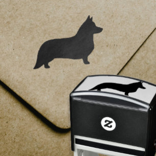 Cardigan Welsh Corgi Silhouette Self-inking Stamp