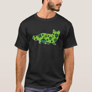 Cardigan Welsh Corgi St Patricks Day Leopard Shamr T-Shirt