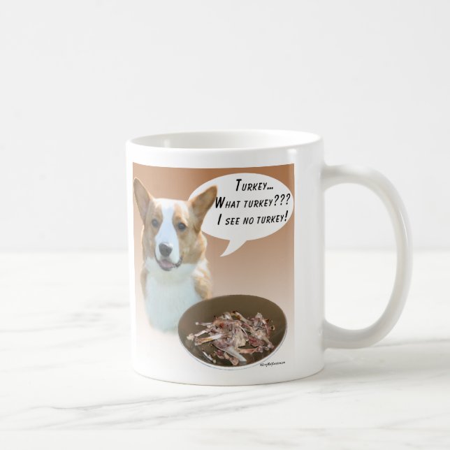 Cardigan Welsh Corgi Turkey Coffee Mug (Right)