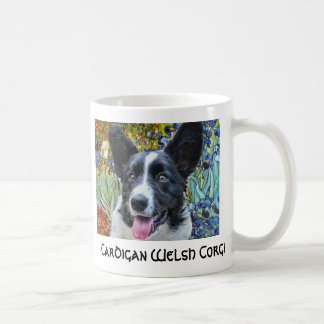 Cardigan Welsh Corgi Van Gogh Irises Mug