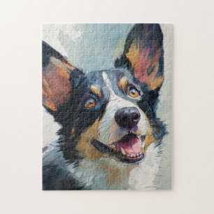 Cardigan Welsh corgi watercolor Jigsaw Puzzle