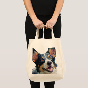 Cardigan Welsh corgi watercolor Tote Bag