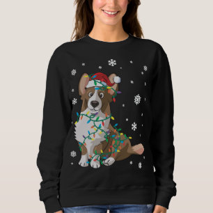 Cardigan Welsh Corgi Wrapped In Christmas Lights D Sweatshirt