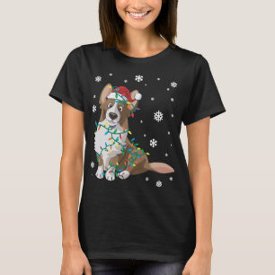 Cardigan Welsh Corgi Wrapped In Christmas Lights D T-Shirt