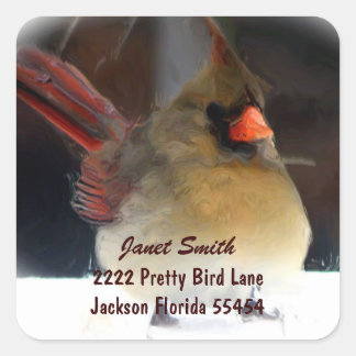 Cardinal Address Sticker