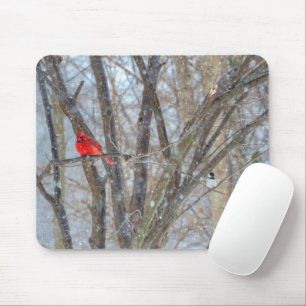Cardinal and Chickadee Mouse Pad